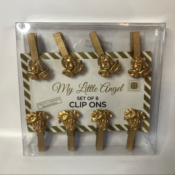 Two’s Company Other - My Little Angel Gold Mini Clothespins Clip Ons Two’s Company Other - My Little Angel Gold Mini Clothespins Clip Ons